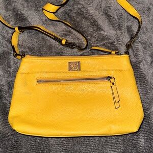Anne Klein yellow handbag